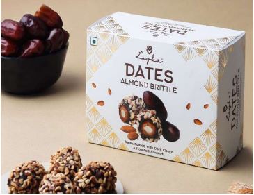 ALMOND BRITTLE DATES  (10PCS) BOX