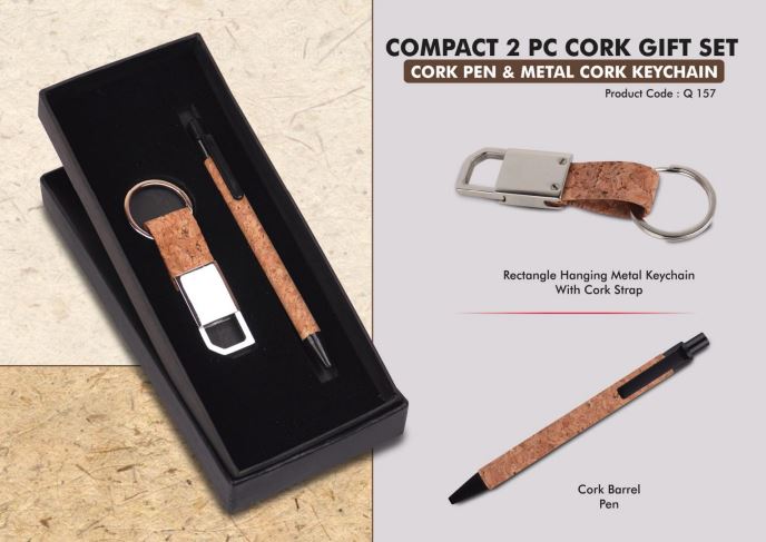 Compact 2 PCS cork Gift Set